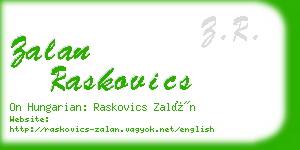 zalan raskovics business card